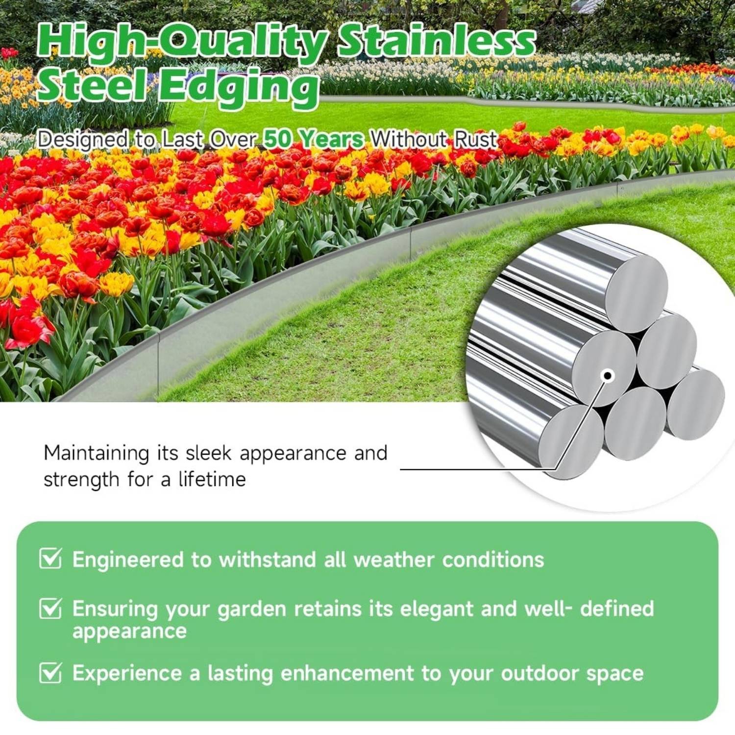 best garden edging stainless steel